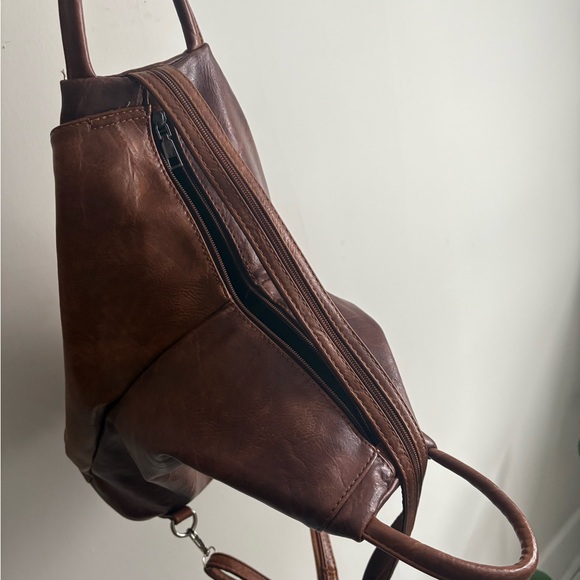 Brown Leather Backpack - Picture 6 of 6